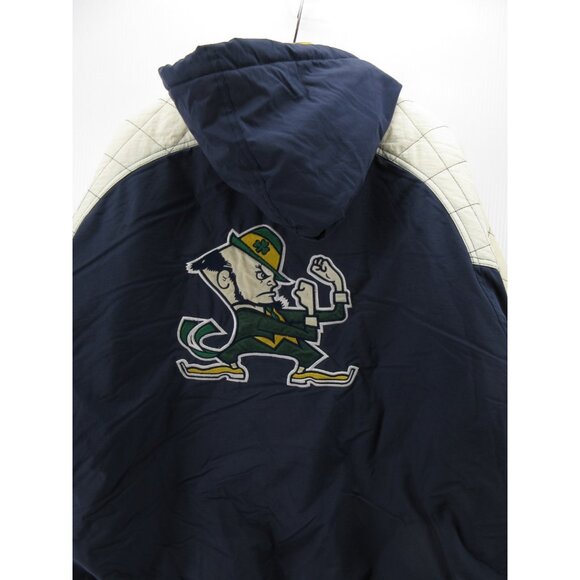 VINTAGE Notre Dame Fighting Irish Jacket XL Starter Puffer Coat 90s * - Picture 11 of 16